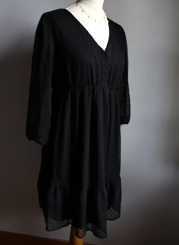 Vestido preto fluido Kiabi – photo 2